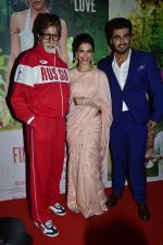Amitabh Bachchan, Arjun Kapoor, Deepika Padukone at Finding Fanny screening for Big B in Sunny Super Sound on 10th Sept 2014